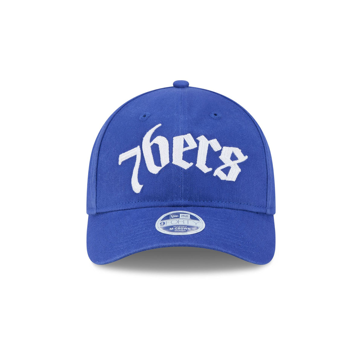 Philadelphia 76ers Gothic Font Women's 9FORTY M-Crown Snapback Hat