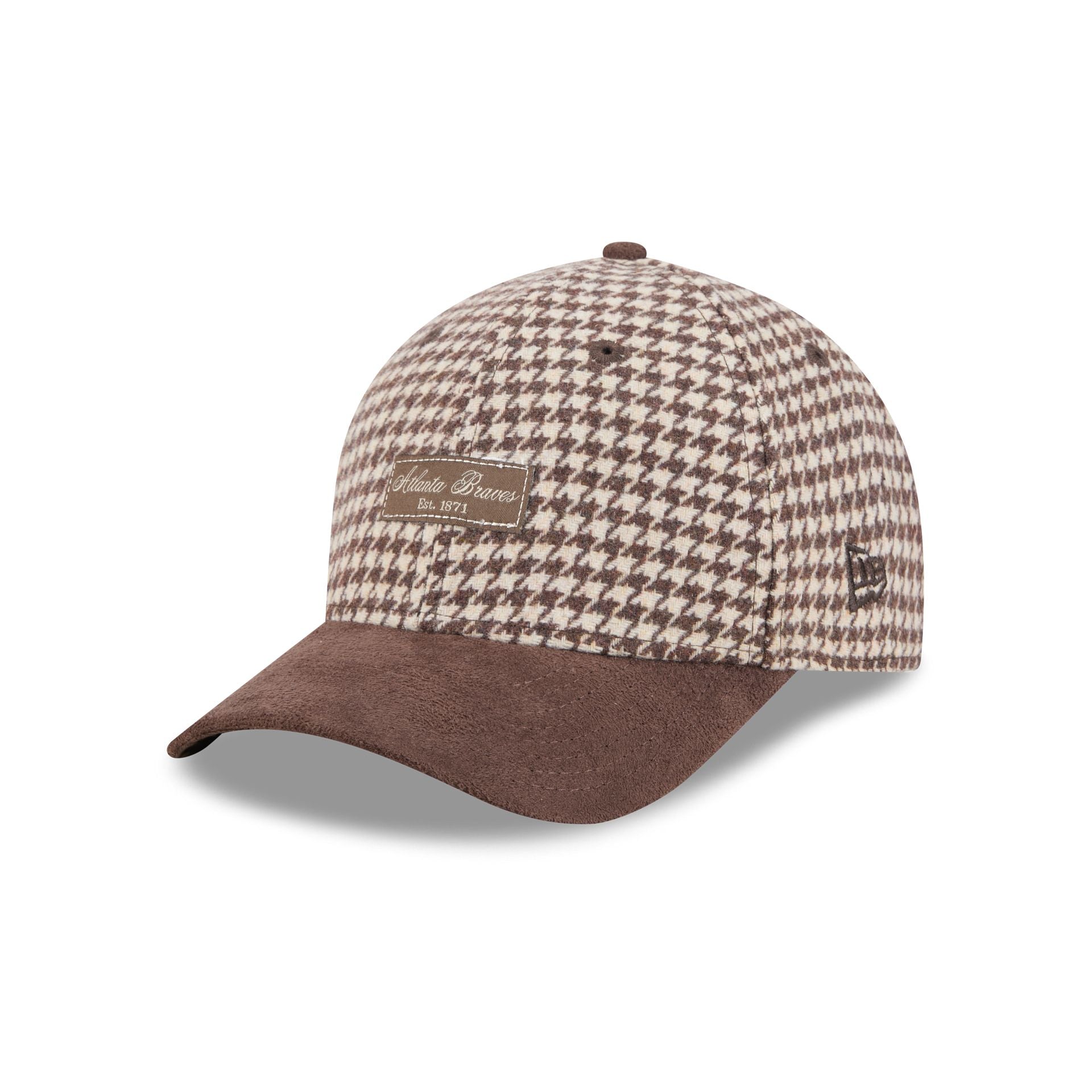 Atlanta Braves Brown Houndstooth Women's 9FORTY M-Crown Adjustable Hat