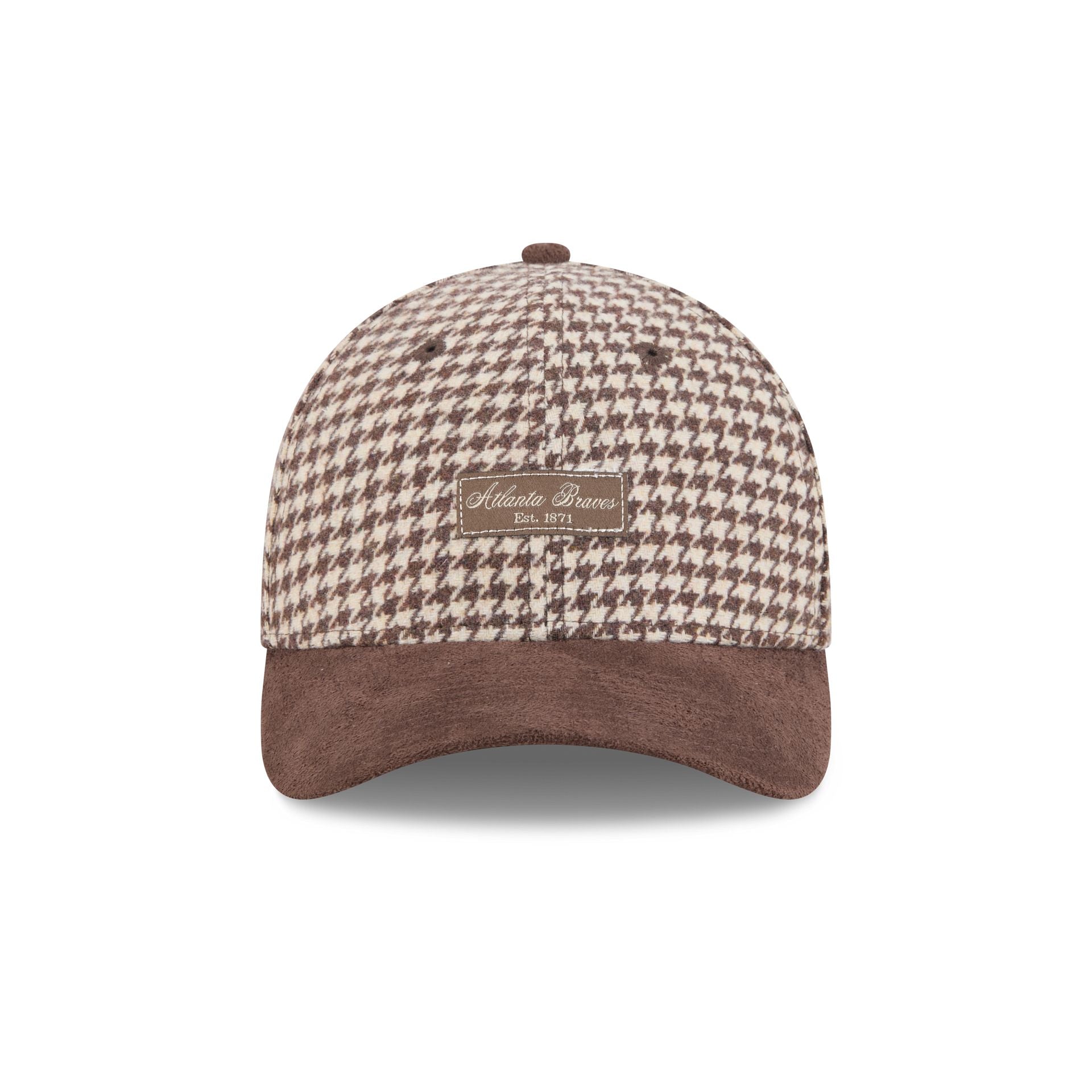 Atlanta Braves Brown Houndstooth Women's 9FORTY M-Crown Adjustable Hat
