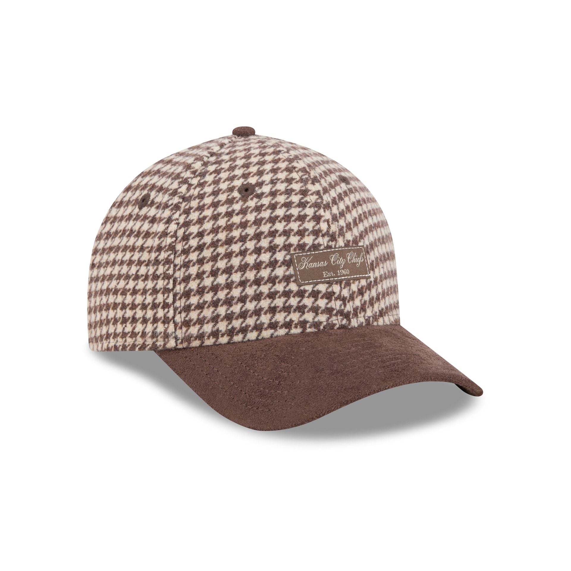 Kansas City Chiefs Brown Houndstooth Women's 9FORTY M-Crown Adjustable Hat