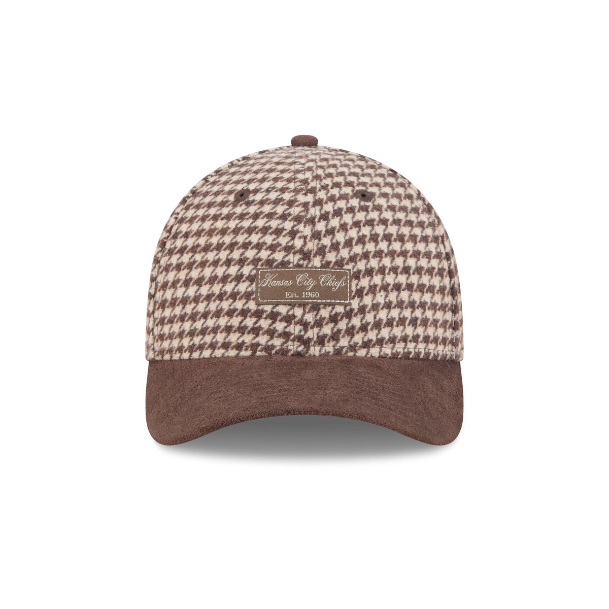 Kansas City Chiefs Brown Houndstooth Women's 9FORTY M-Crown Adjustable Hat