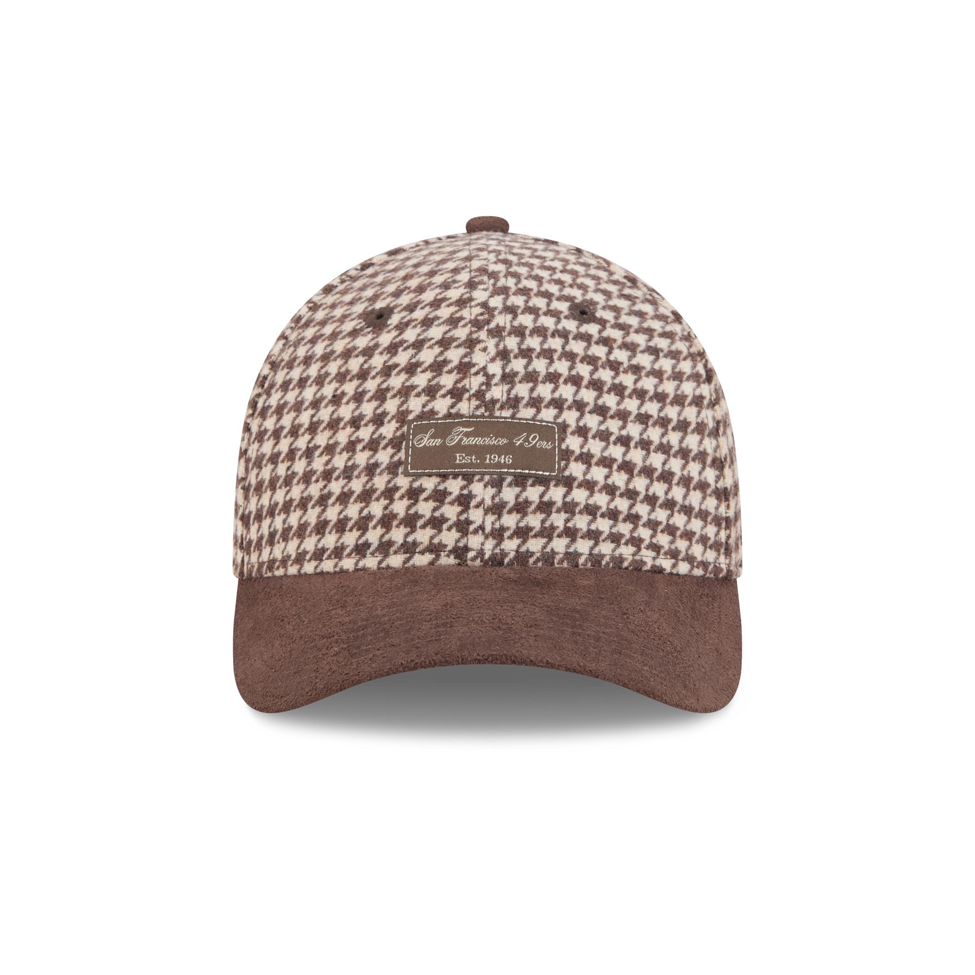 San Francisco 49ers Brown Houndstooth Women's 9FORTY M-Crown Adjustable Hat