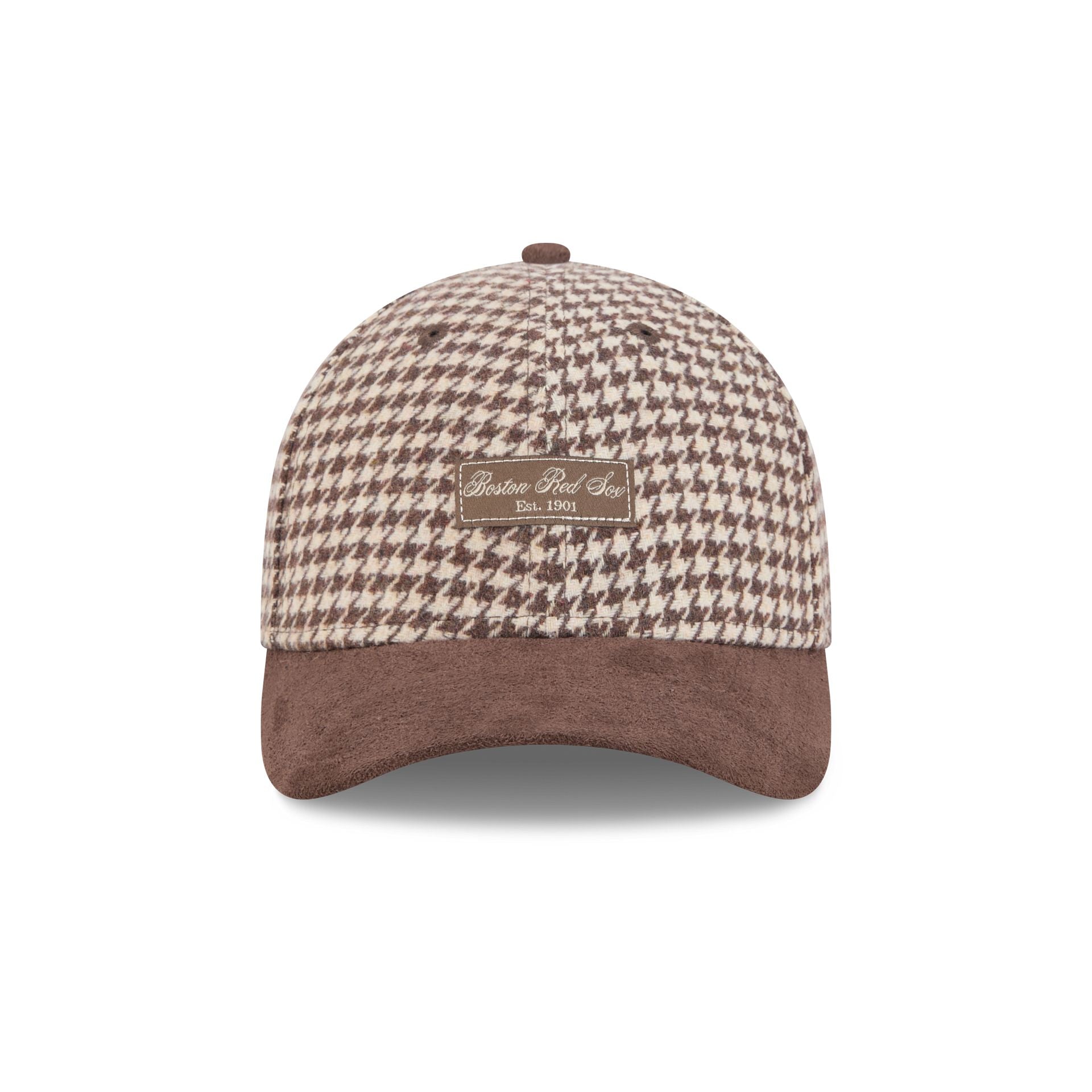 Boston Red Sox Brown Houndstooth Women's 9FORTY M-Crown Adjustable Hat