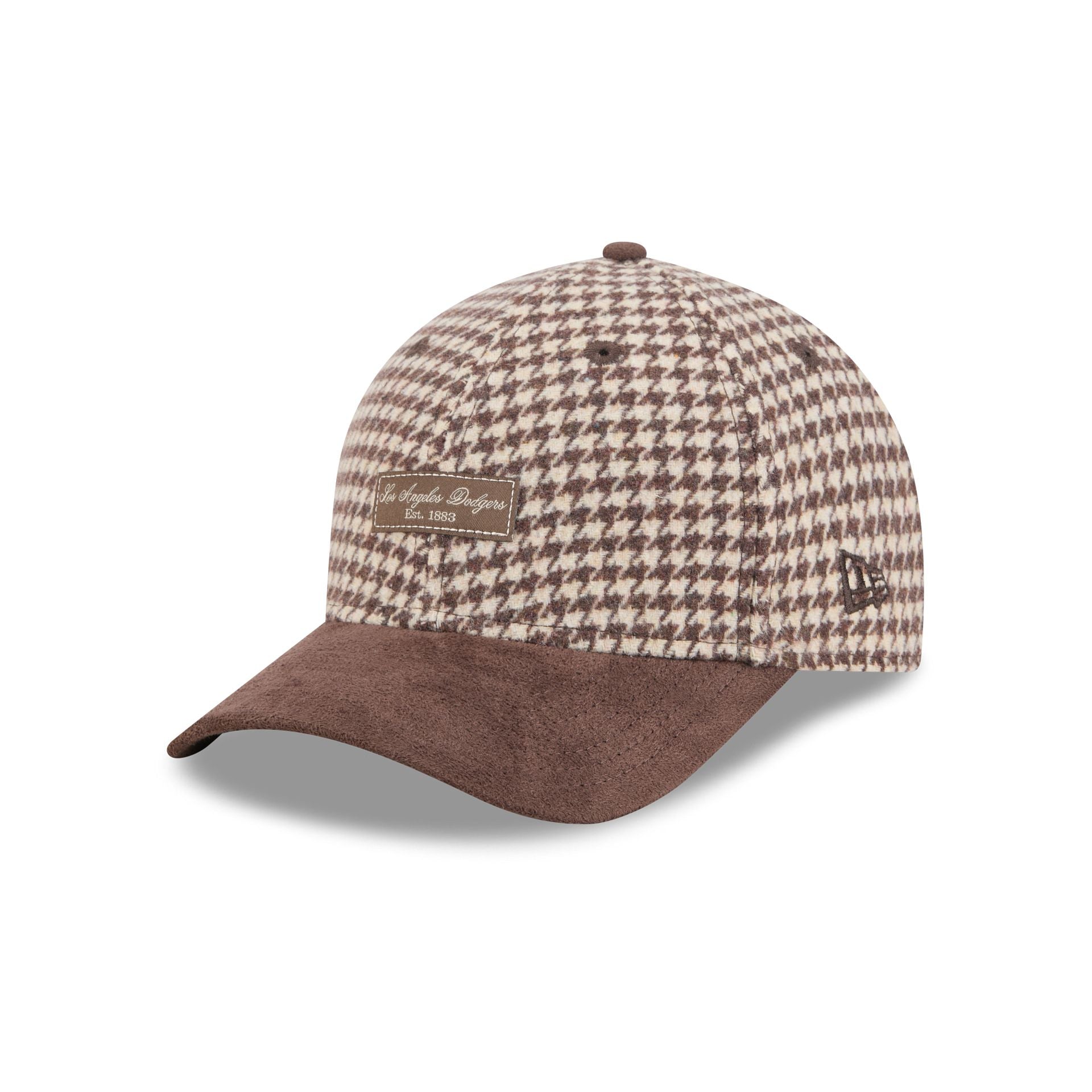 Los Angeles Dodgers Brown Houndstooth Women's 9FORTY M-Crown