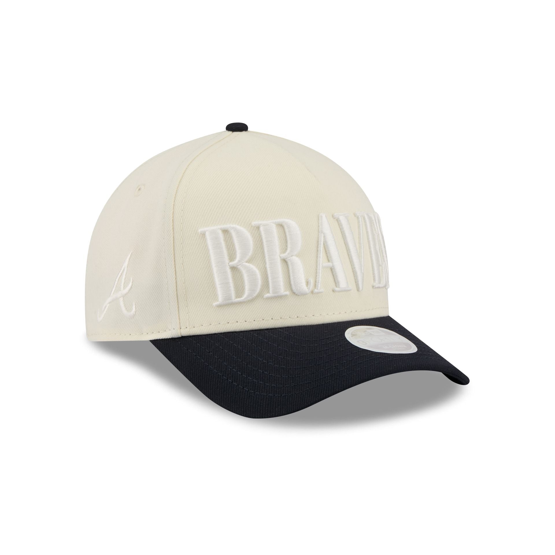 Atlanta Braves Two Tone Chrome Women's 9FORTY M-Crown A-Frame Snapback Hat
