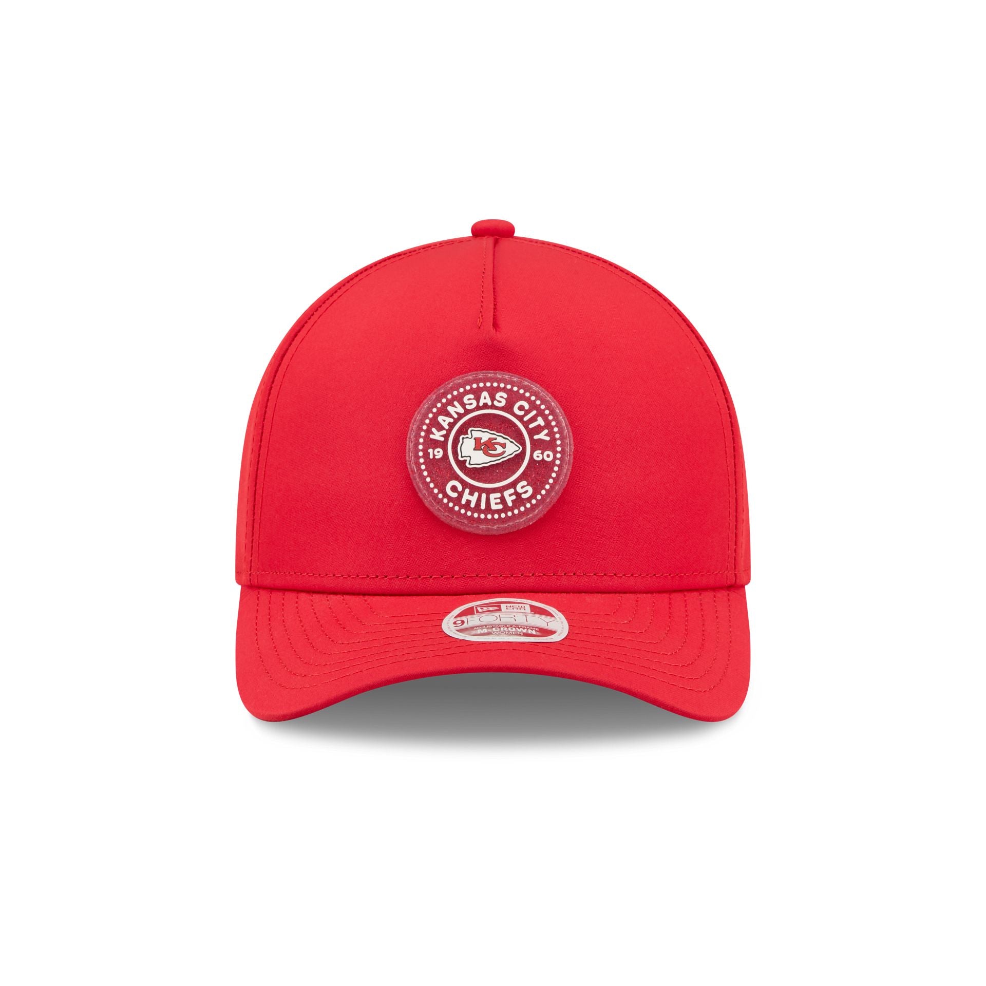 Kansas City Chiefs Glitter Patch Women's 9FORTY M-Crown A-Frame Snapback Hat