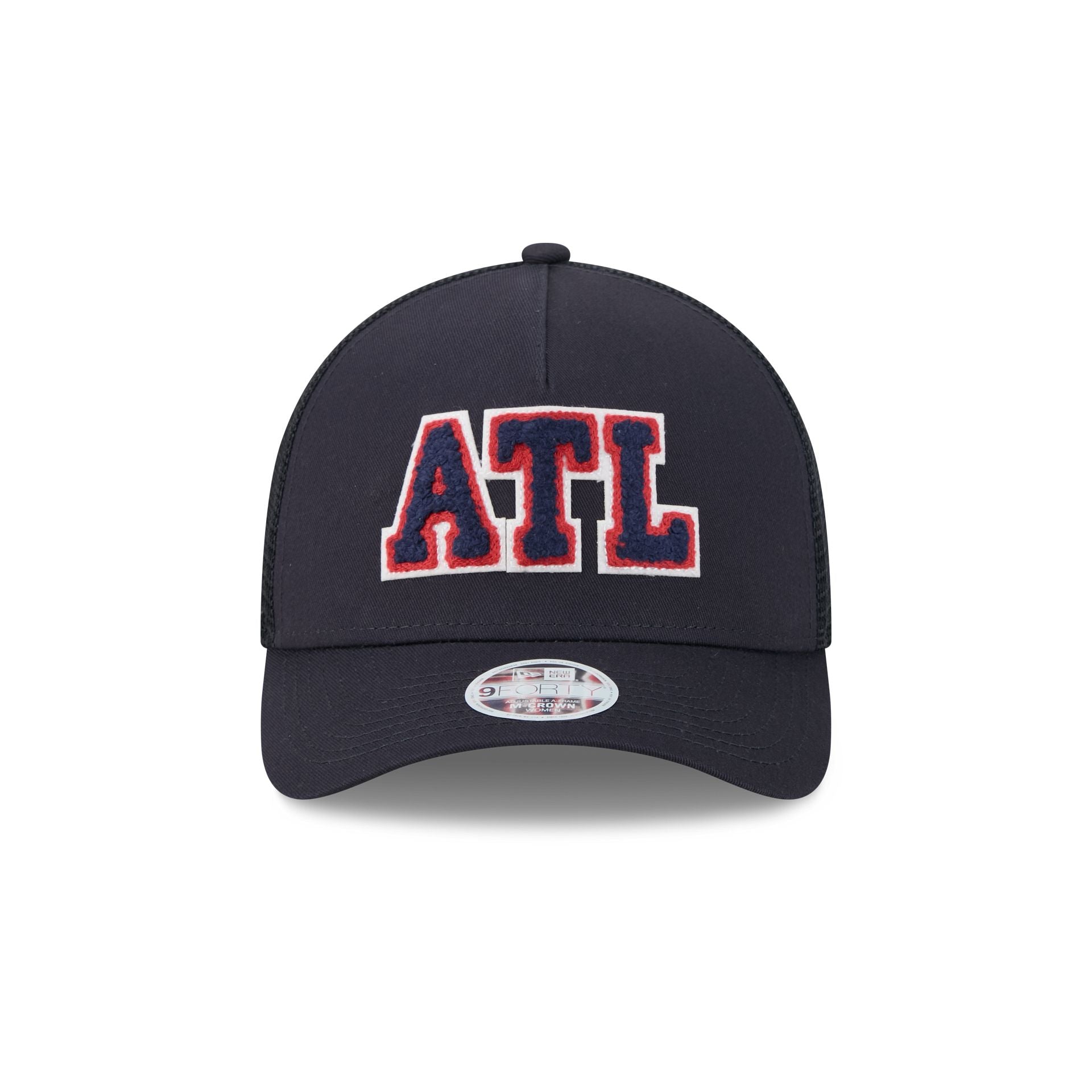 Atlanta Braves Scoreboard Women's 9FORTY M-Crown A-Frame Trucker Hat