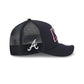 Atlanta Braves Scoreboard Women's 9FORTY M-Crown A-Frame Trucker Hat