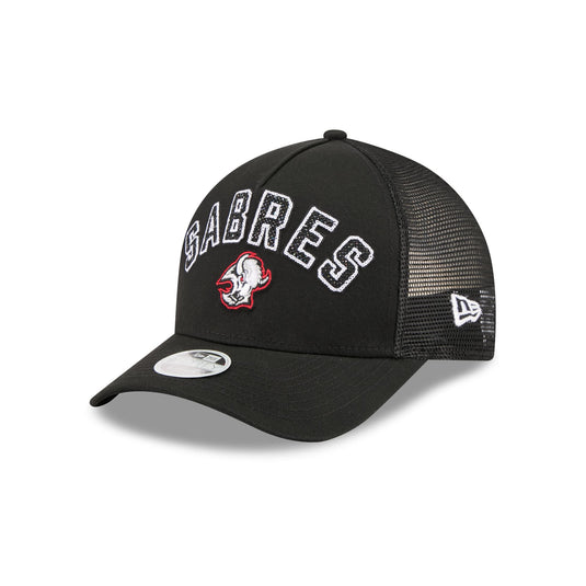 Buffalo Sabres Sequin Wordmark Women's 9FORTY M-Crown A-Frame Trucker Hat