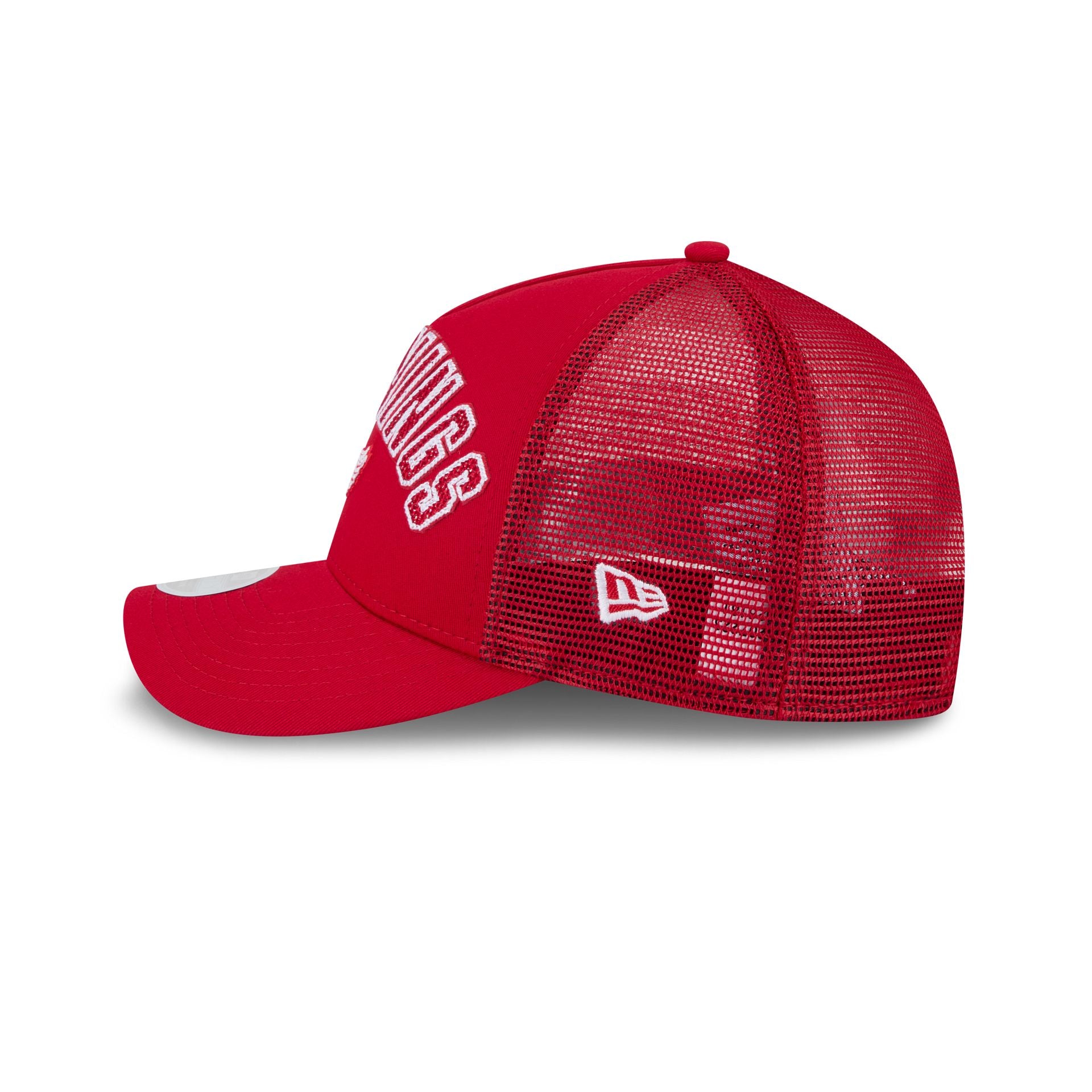 Detroit Red Wings Sequin Wordmark Women's 9FORTY M-Crown A-Frame Trucker Hat