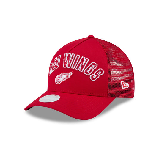 Detroit Red Wings Sequin Wordmark Women's 9FORTY M-Crown A-Frame Trucker Hat