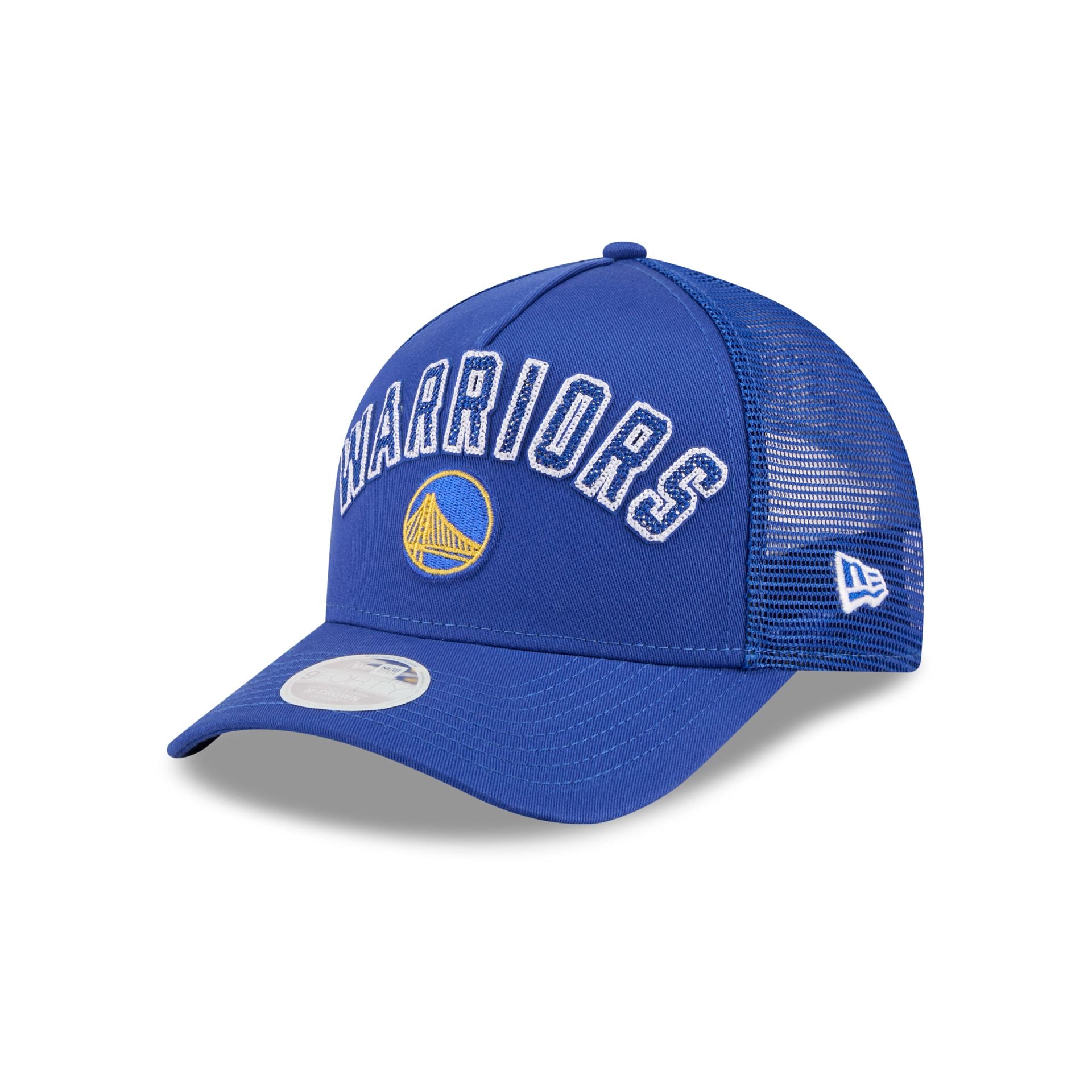 Golden State Warriors Sequin Wordmark Women's 9FORTY M-Crown A-Frame Trucker Hat