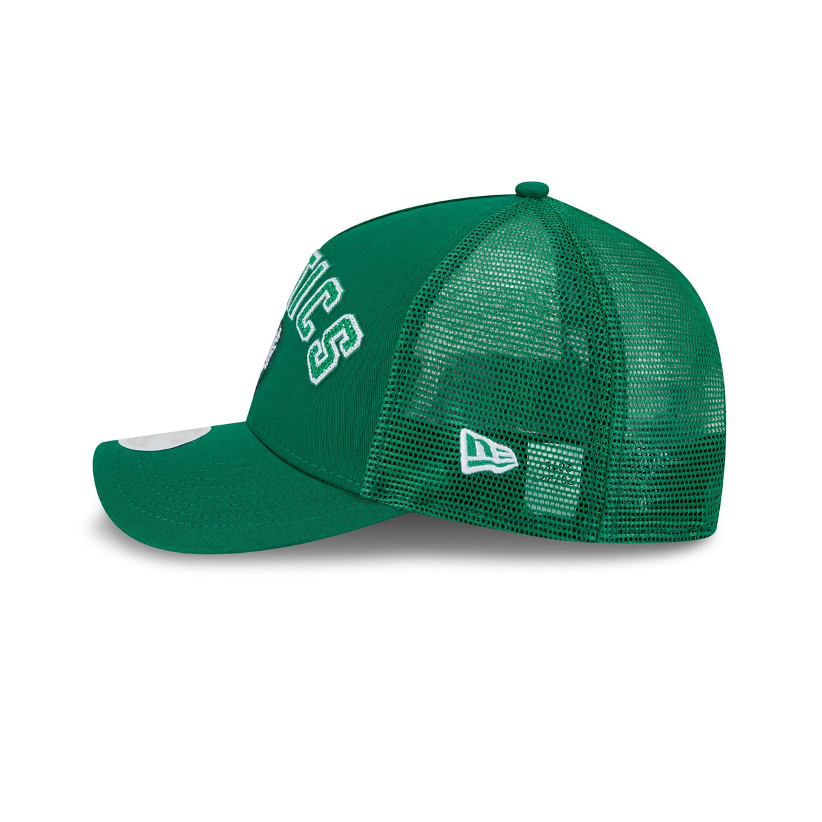 Boston Celtics Sequin Wordmark Women's 9FORTY M-Crown A-Frame Trucker Hat