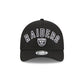 Las Vegas Raiders Sequin Wordmark Women's 9FORTY M-Crown A-Frame Trucker Hat