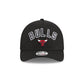 Chicago Bulls Sequin Wordmark Women's 9FORTY M-Crown A-Frame Trucker Hat