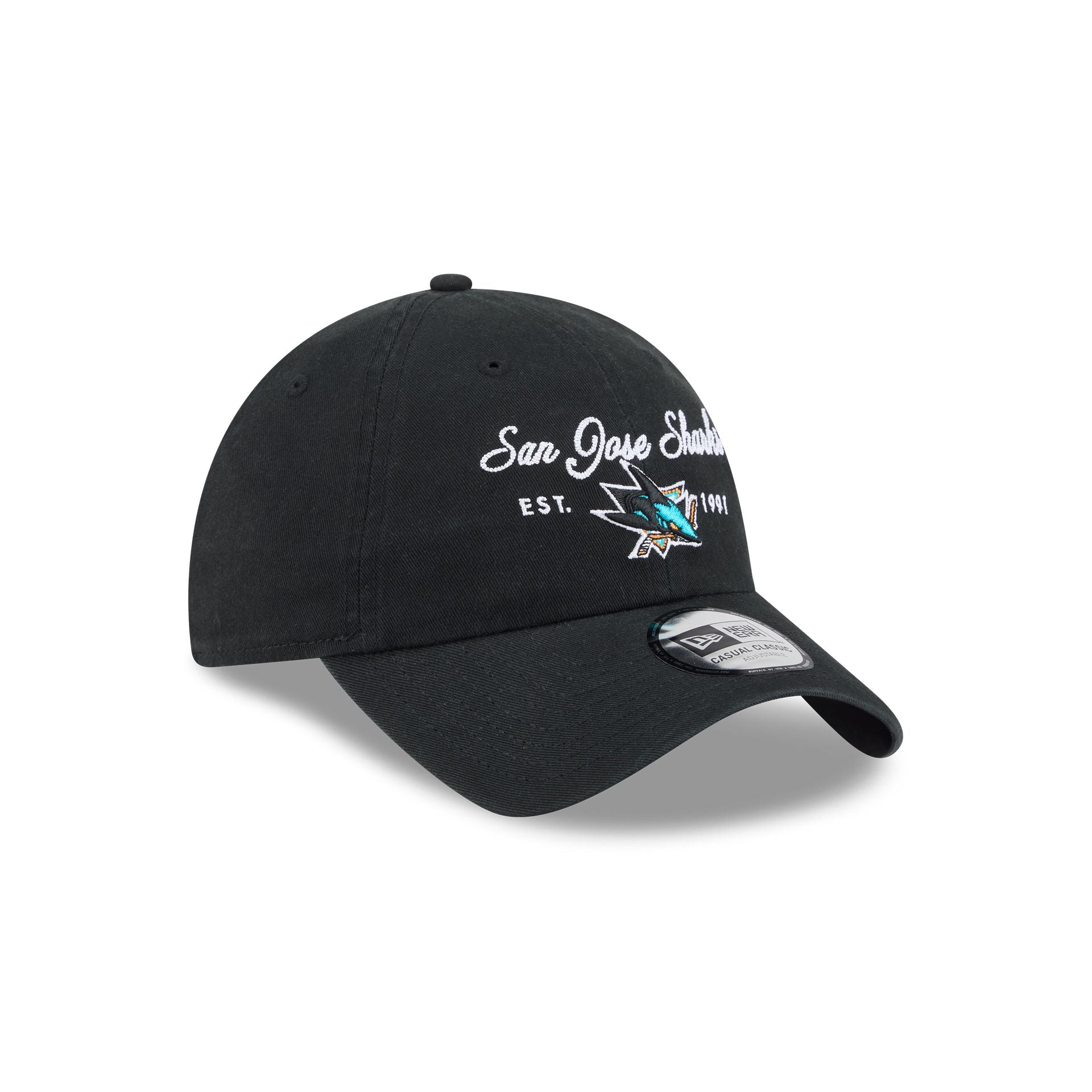 San Jose Sharks Script Wordmark Casual Classic Adjustable Hat
