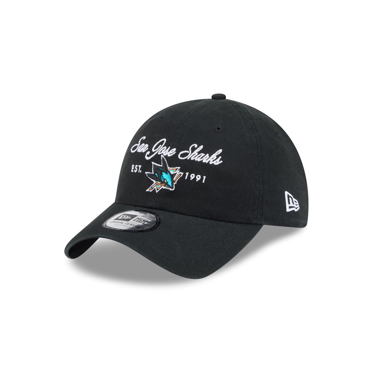 San Jose Sharks Script Wordmark Casual Classic Adjustable Hat