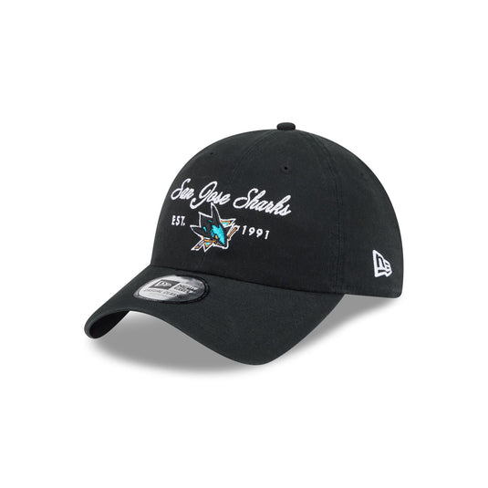 San Jose Sharks Script Wordmark Casual Classic Adjustable Hat