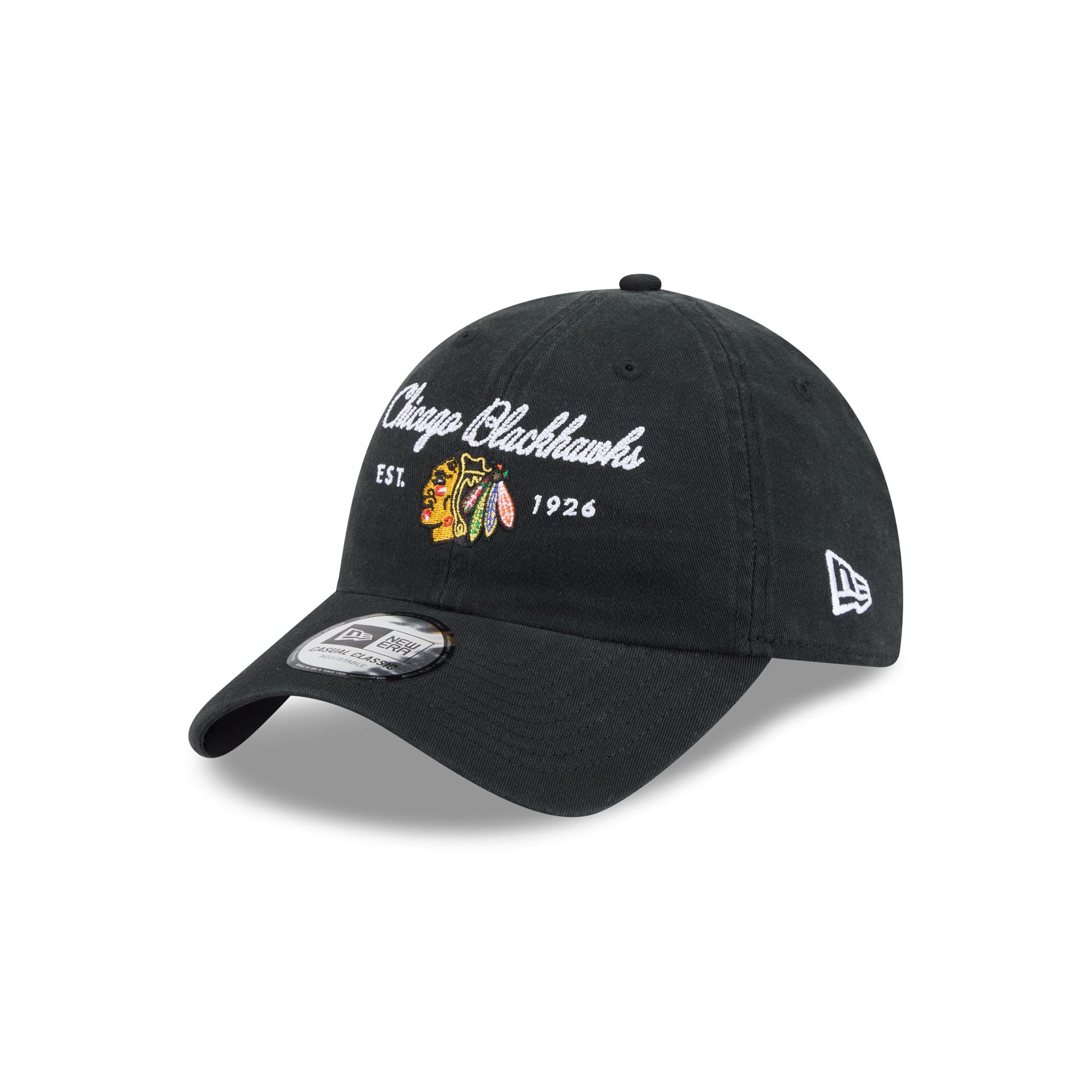 Chicago Blackhawks Script Wordmark Casual Classic Adjustable Hat