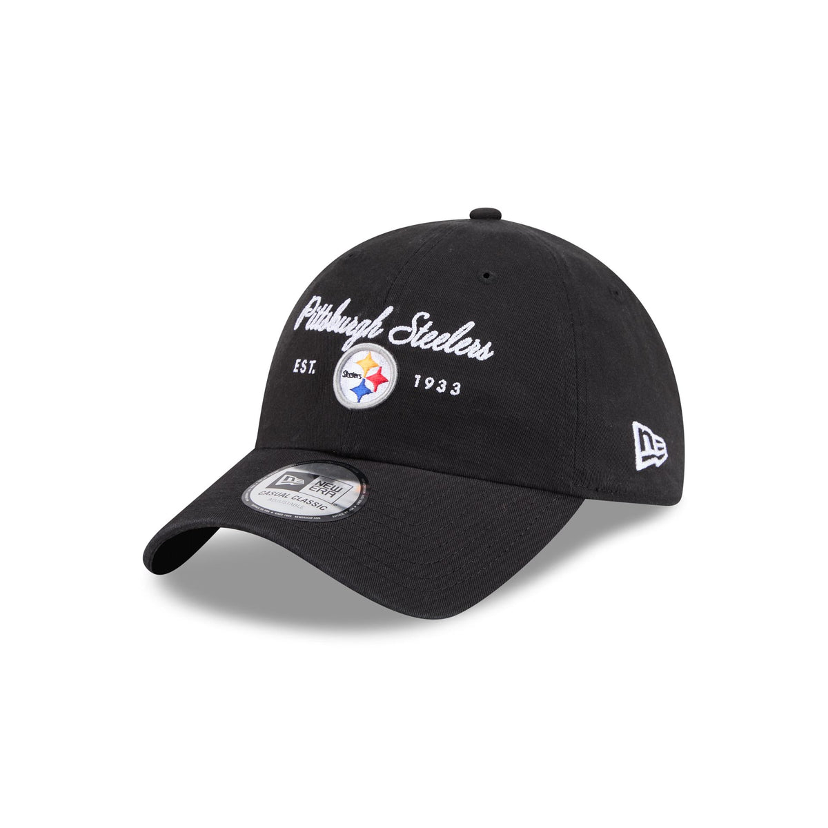 Pittsburgh Steelers Script Wordmark Casual Classic Adjustable Hat