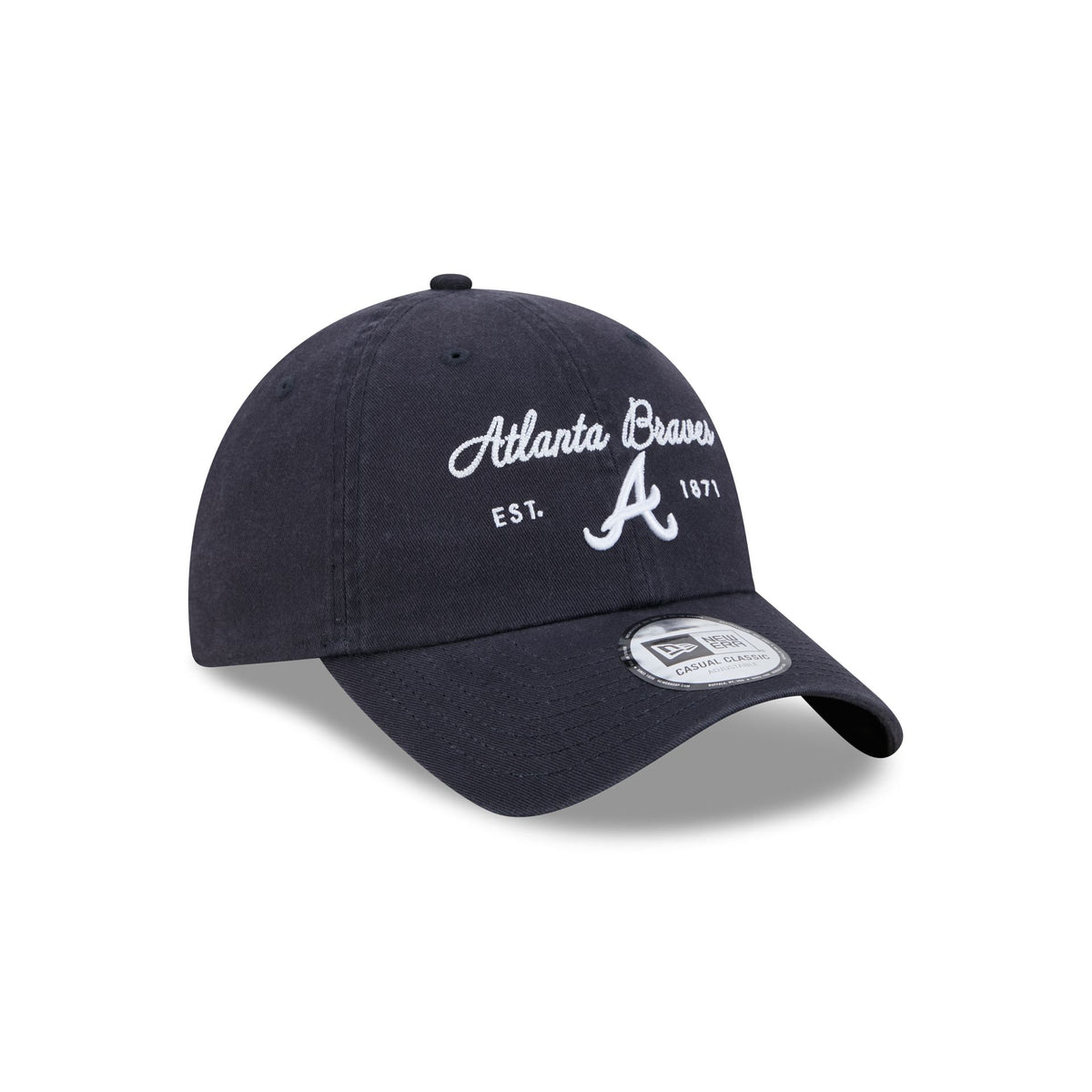Atlanta Braves Script Wordmark Casual Classic Adjustable Hat