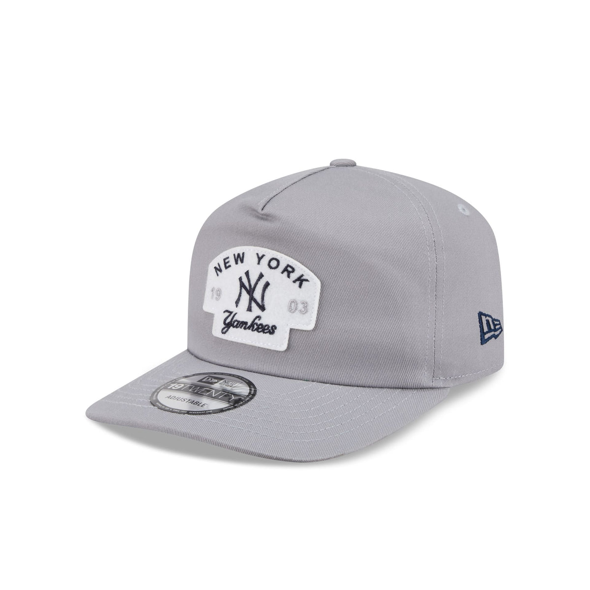 New York Yankees Felt Patch Gray 19TWENTY Snapback Hat