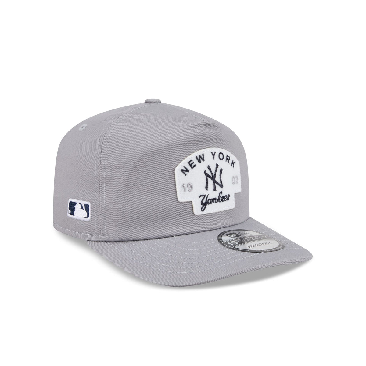 New York Yankees Felt Patch Gray 19TWENTY Snapback Hat