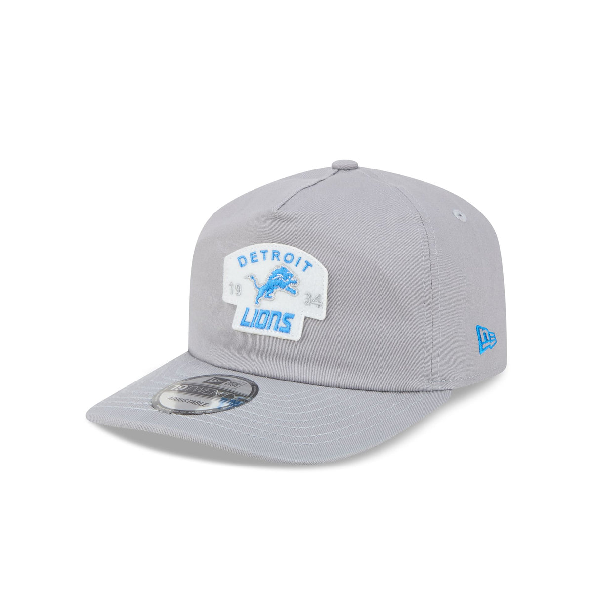 Detroit Lions Felt Patch Gray 19TWENTY Snapback Hat