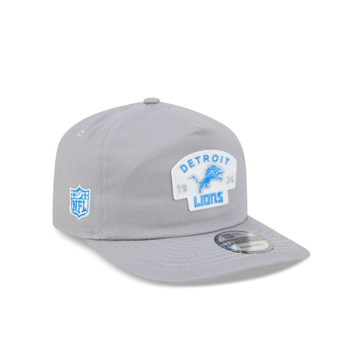 Detroit Lions Felt Patch Gray 19TWENTY Snapback Hat