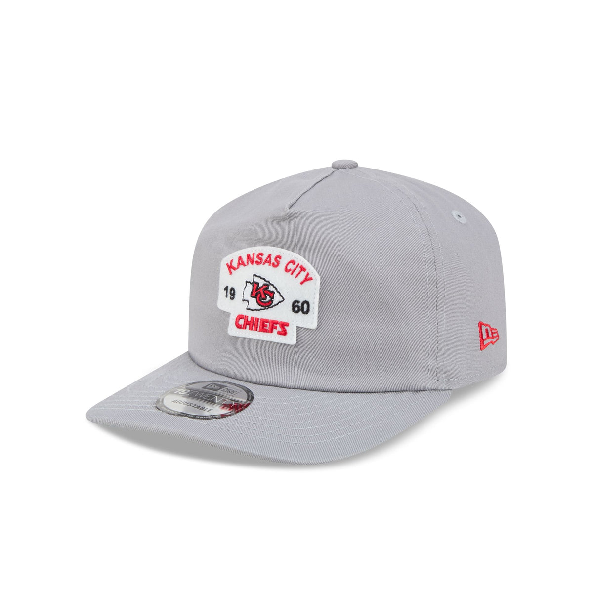 Kansas City Chiefs Felt Patch Gray 19TWENTY Snapback Hat