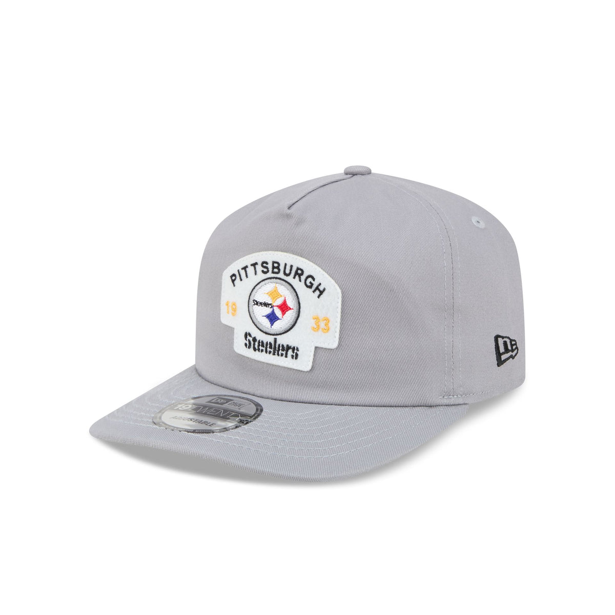 Pittsburgh Steelers Felt Patch Gray 19TWENTY Snapback Hat