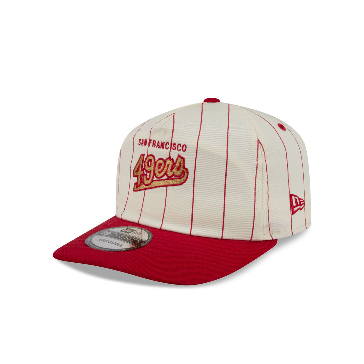 San Francisco 49ers Chrome White Pinstripe 19TWENTY Snapback Hat