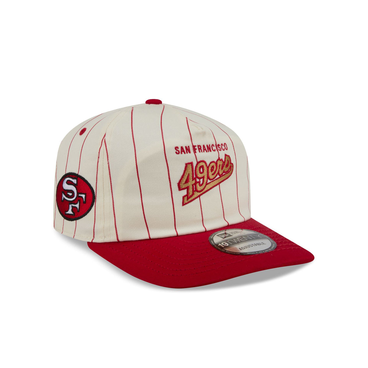 San Francisco 49ers Chrome White Pinstripe 19TWENTY Snapback Hat