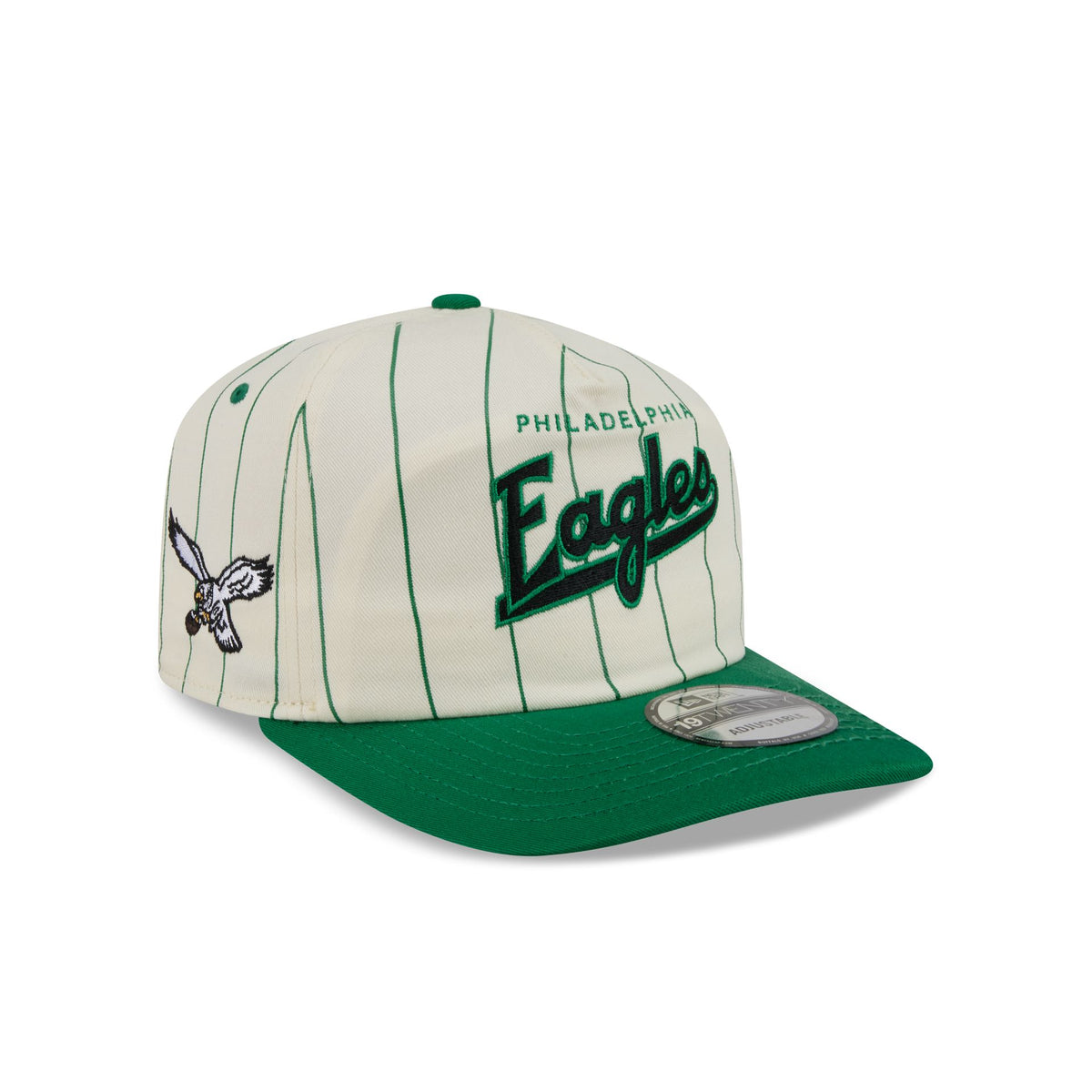 Philadelphia Eagles Chrome White Pinstripe 19TWENTY Snapback Hat