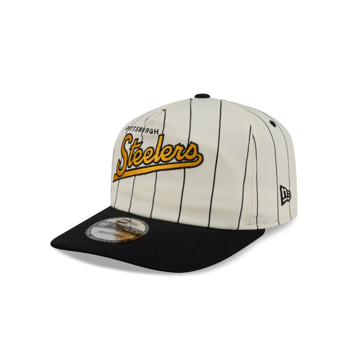 Pittsburgh Steelers Chrome White Pinstripe 19TWENTY Snapback Hat