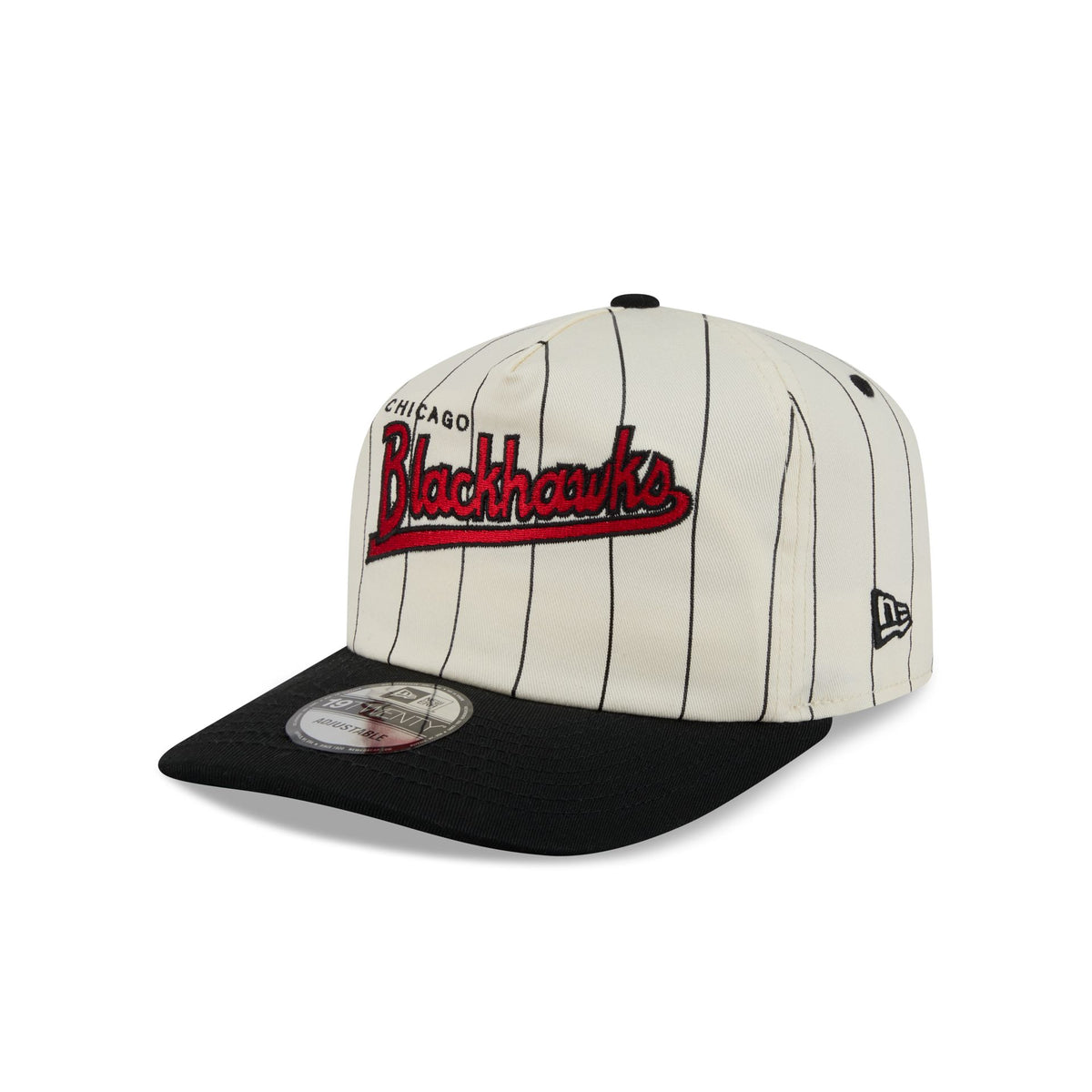 Chicago Blackhawks Chrome White Pinstripe 19TWENTY Snapback Hat