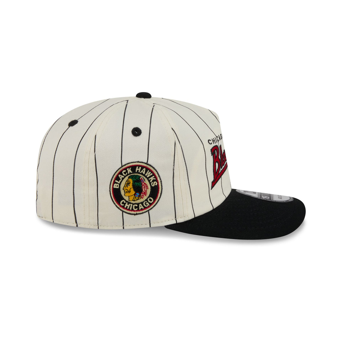 Chicago Blackhawks Chrome White Pinstripe 19TWENTY Snapback Hat