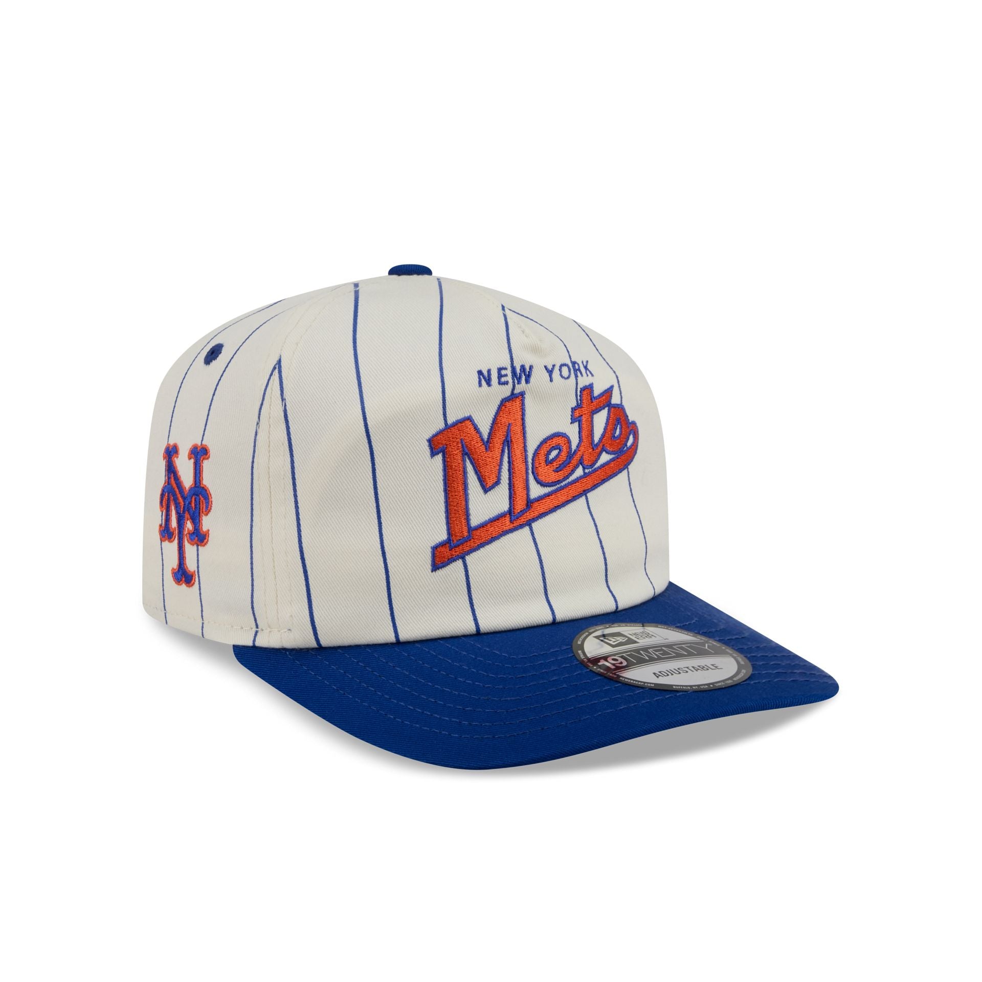 New York Mets Chrome White Pinstripe 19TWENTY Snapback Hat