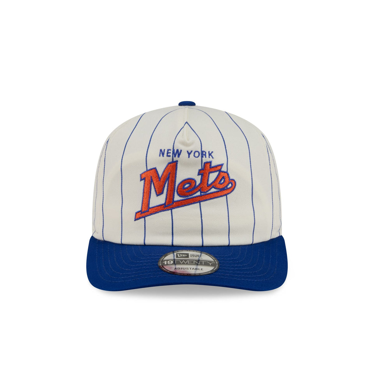 New York Mets Chrome White Pinstripe 19TWENTY Snapback Hat