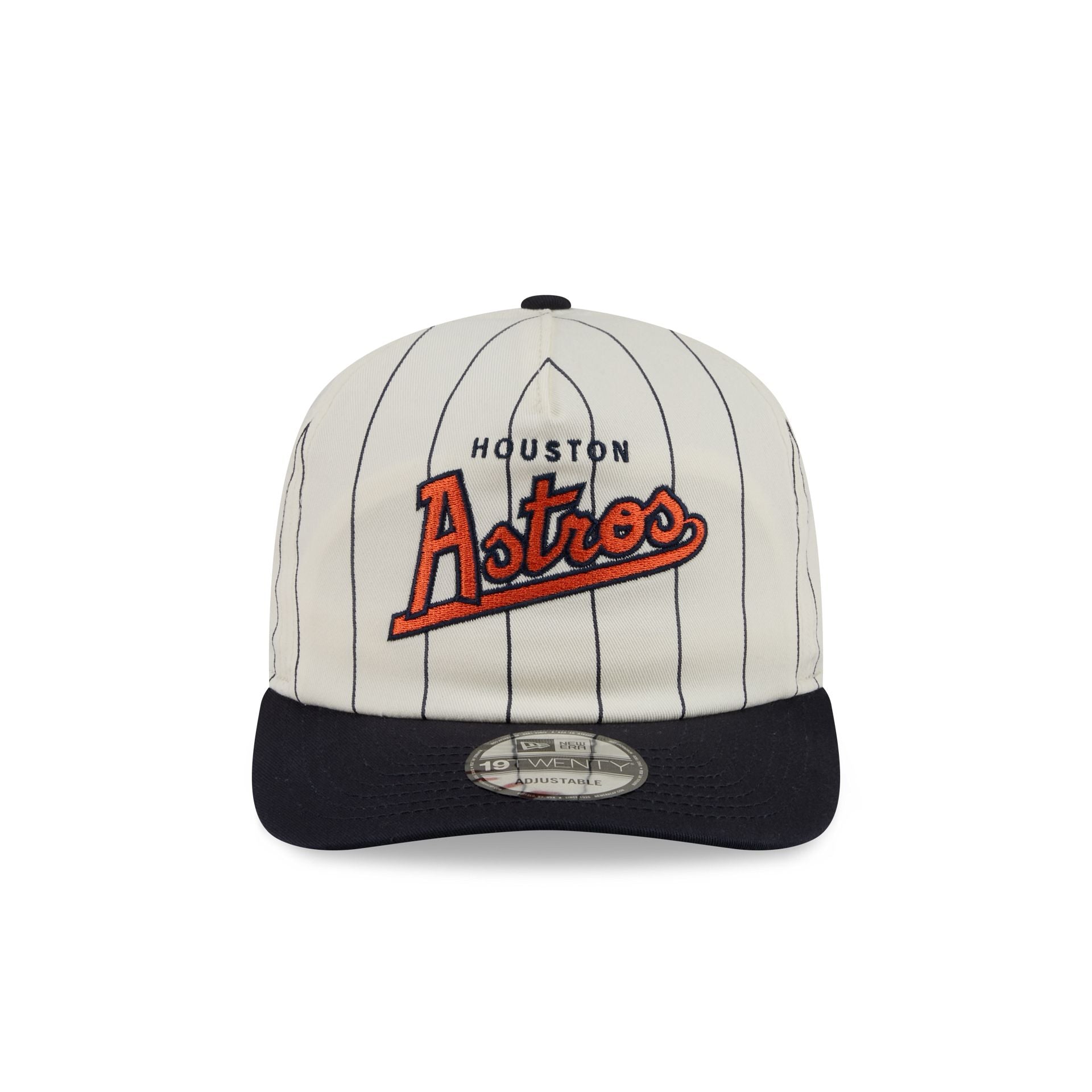 Houston Astros Chrome White Pinstripe 19TWENTY Snapback Hat