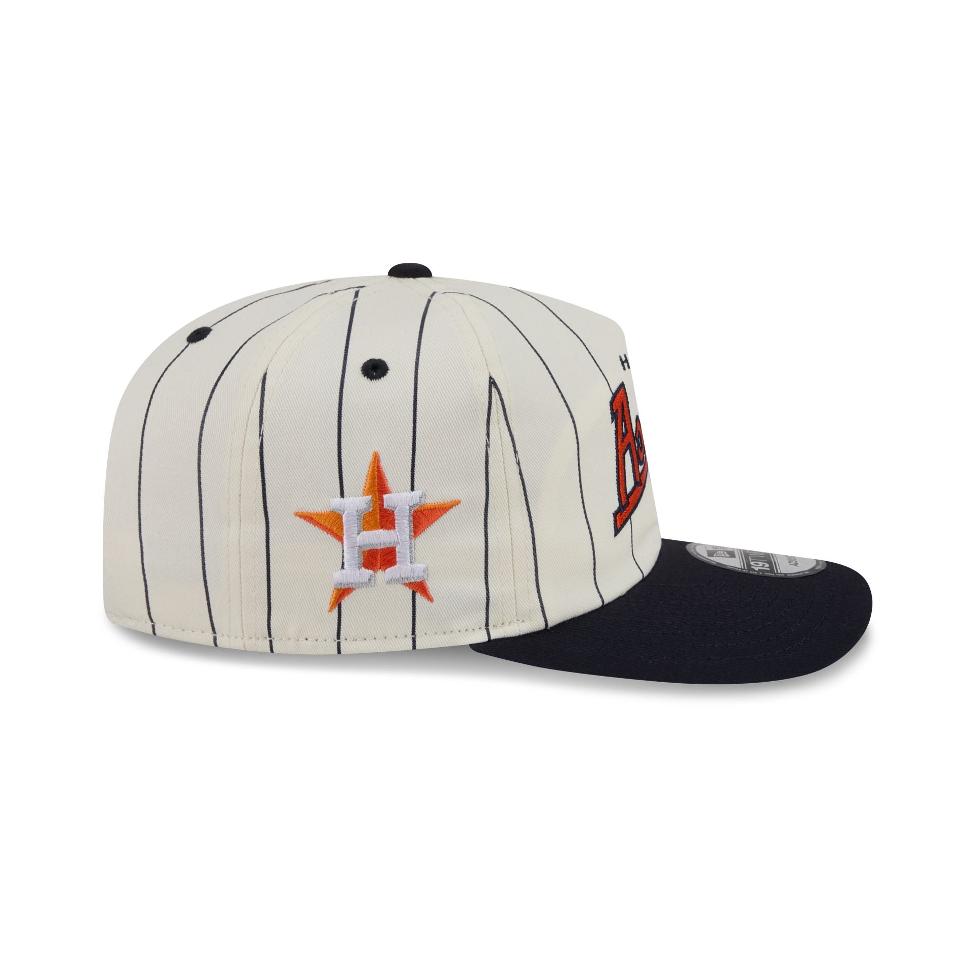 Houston Astros Chrome White Pinstripe 19TWENTY Snapback Hat
