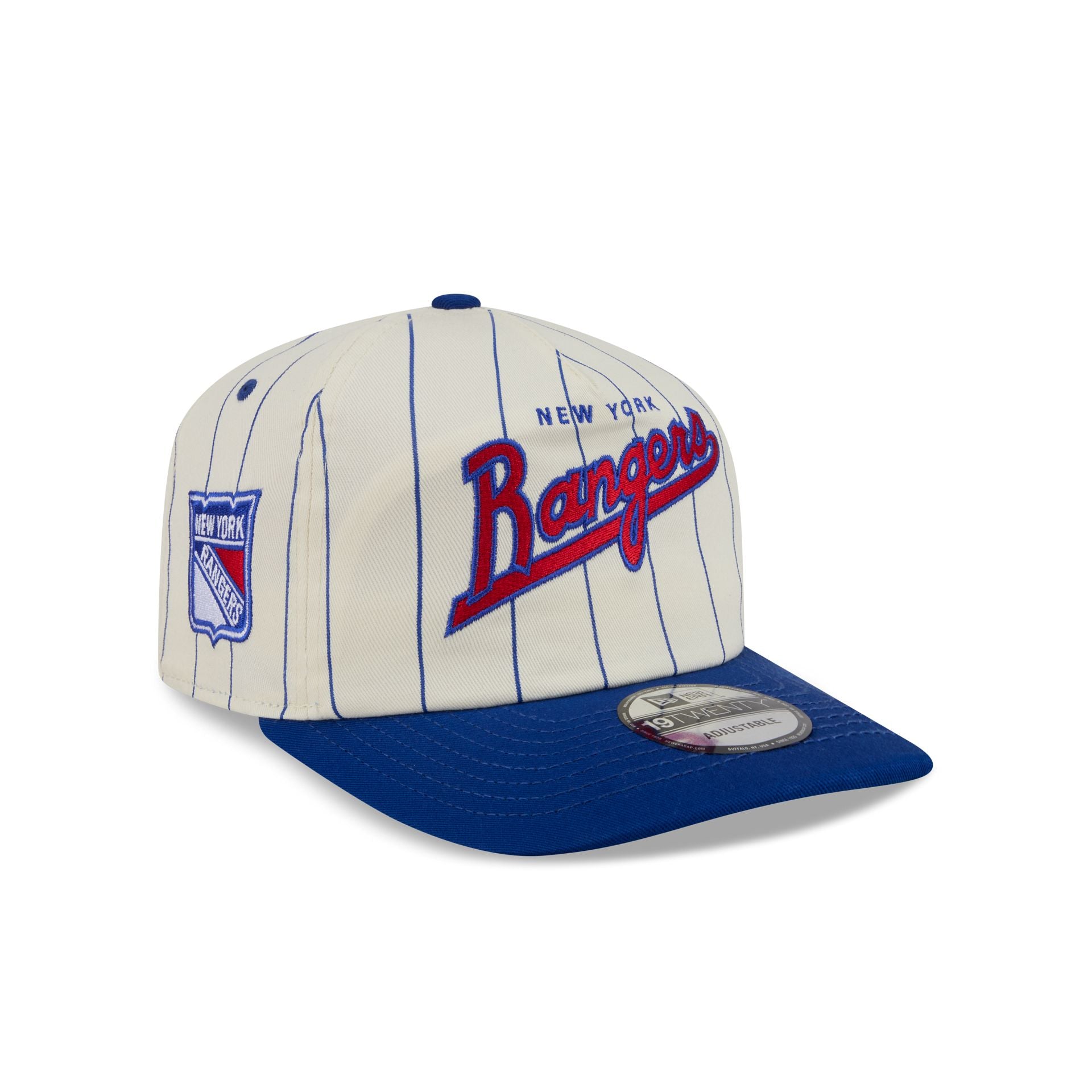 New York Rangers Chrome White Pinstripe 19TWENTY Snapback Hat
