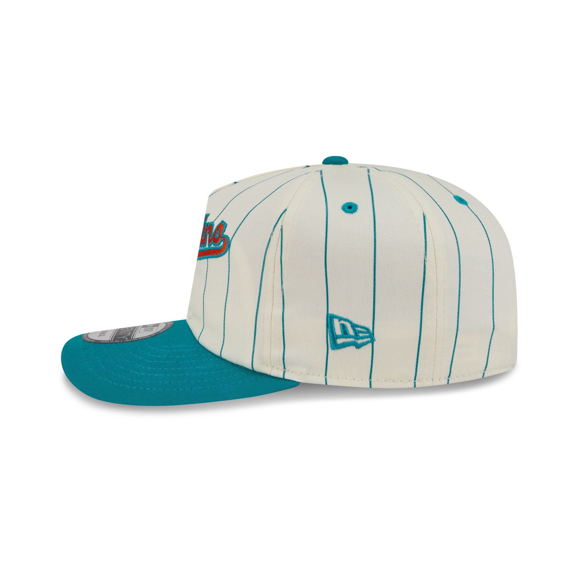 Miami Dolphins Chrome White Pinstripe 19TWENTY Snapback Hat