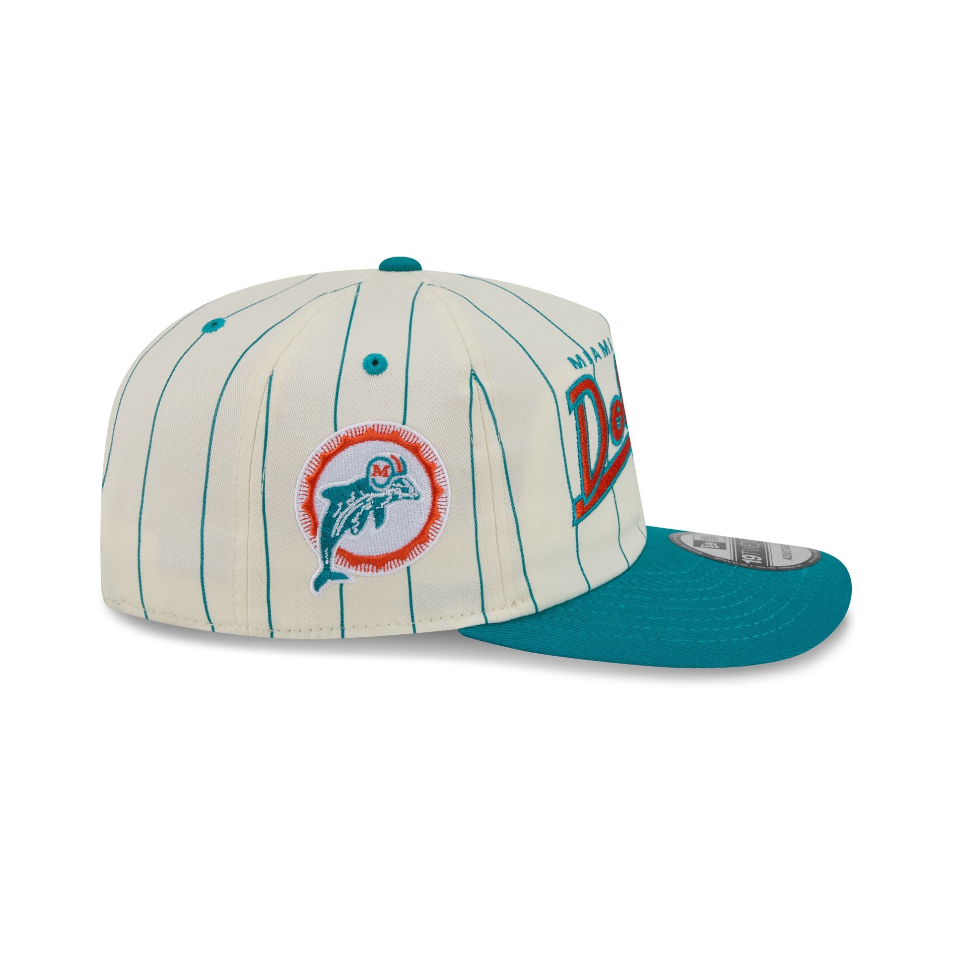 Miami Dolphins Chrome White Pinstripe 19TWENTY Snapback Hat