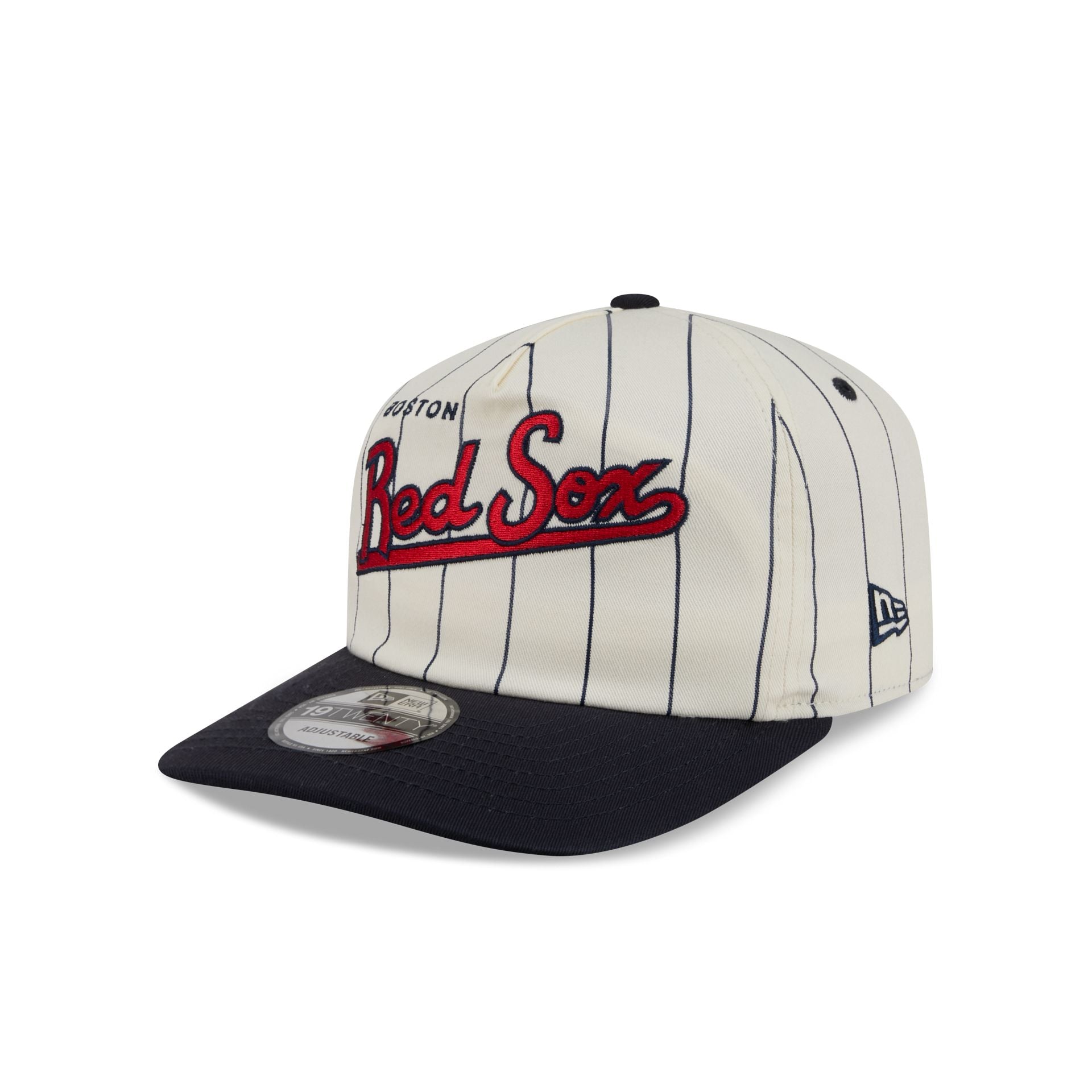 Boston Red Sox Chrome White Pinstripe 19TWENTY Snapback Hat