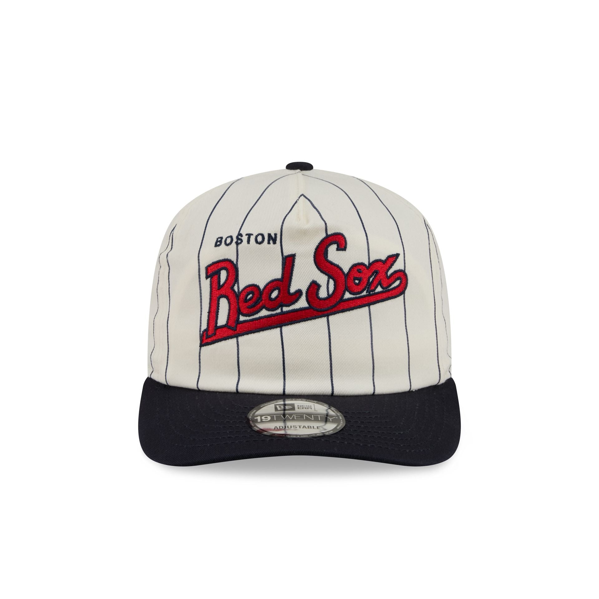 Boston Red Sox Chrome White Pinstripe 19TWENTY Snapback Hat