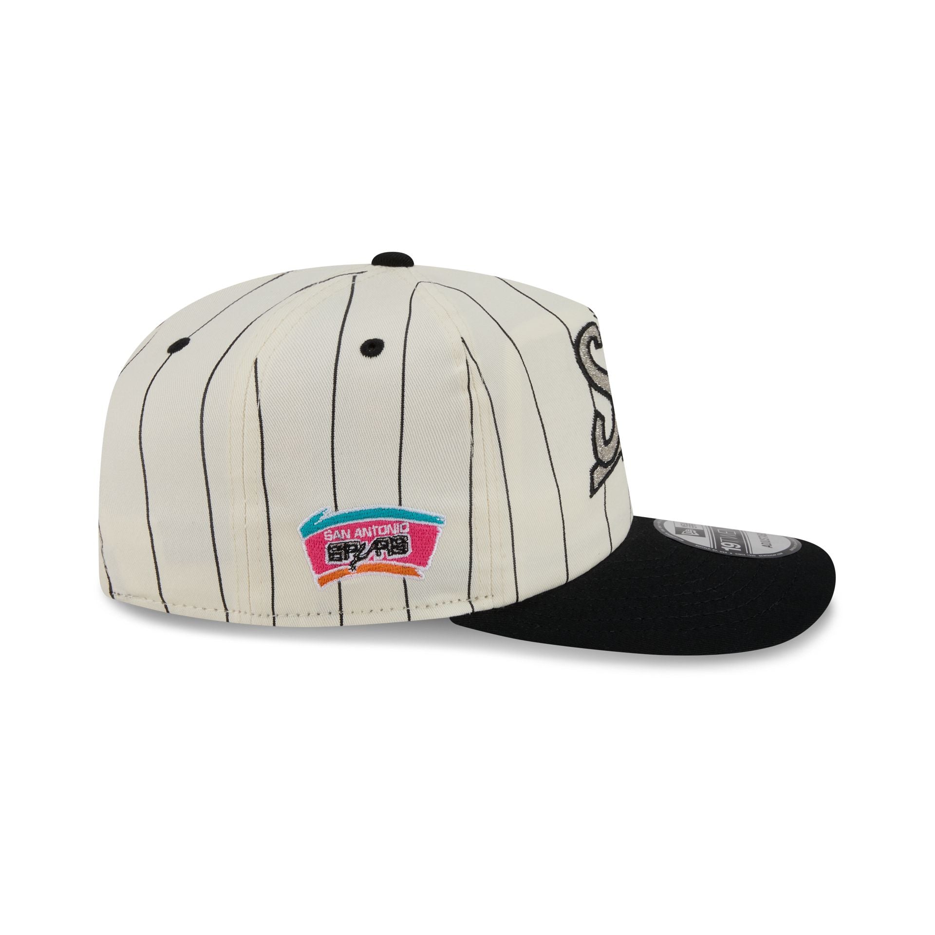 San Antonio Spurs Chrome White Pinstripe 19TWENTY Snapback Hat