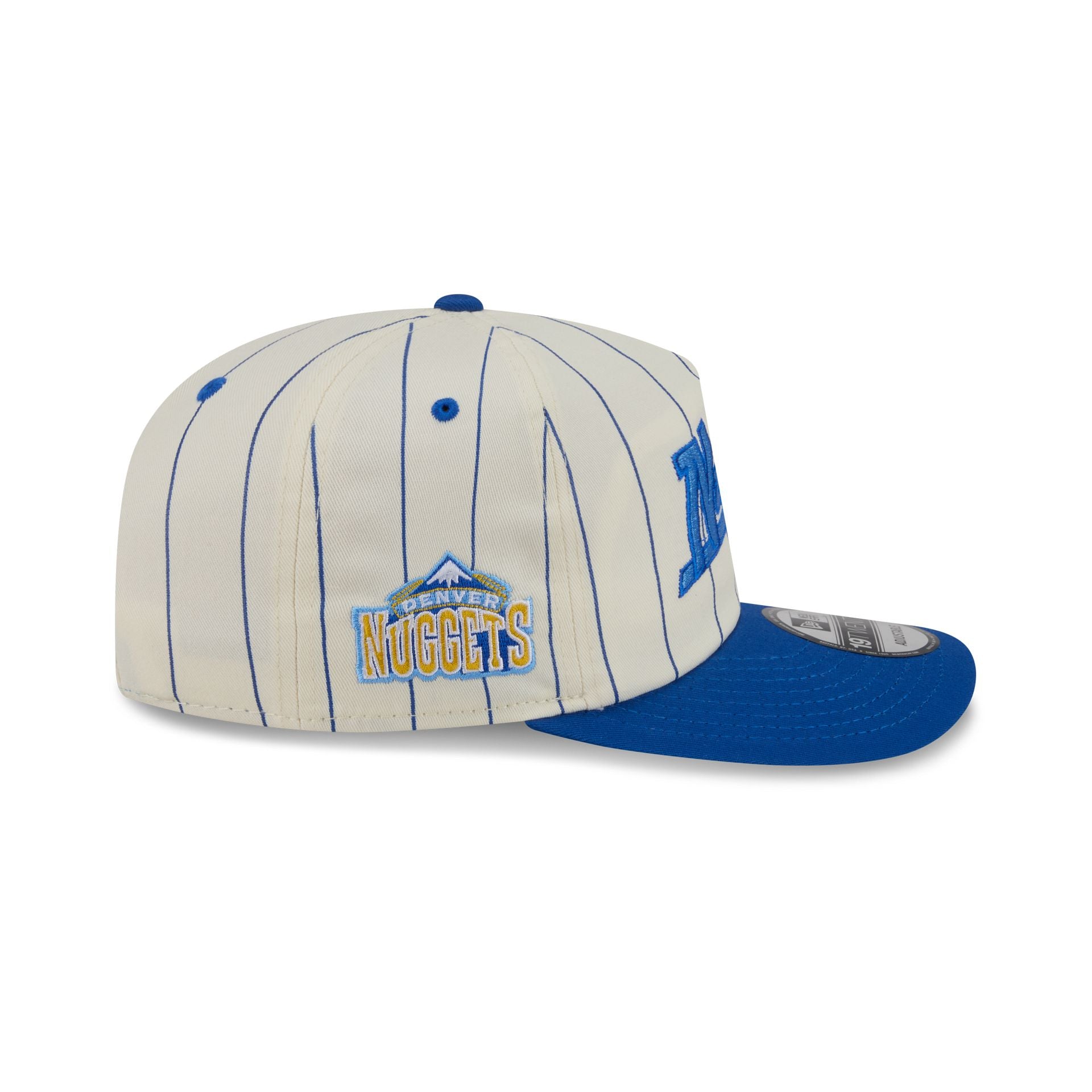 Denver Nuggets Chrome White Pinstripe 19TWENTY Snapback Hat