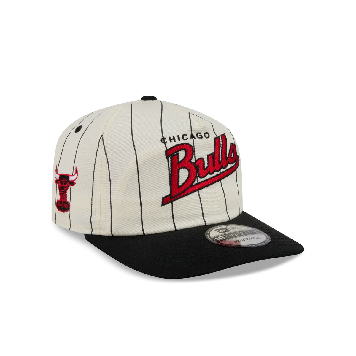 Chicago Bulls Chrome White Pinstripe 19TWENTY Snapback Hat