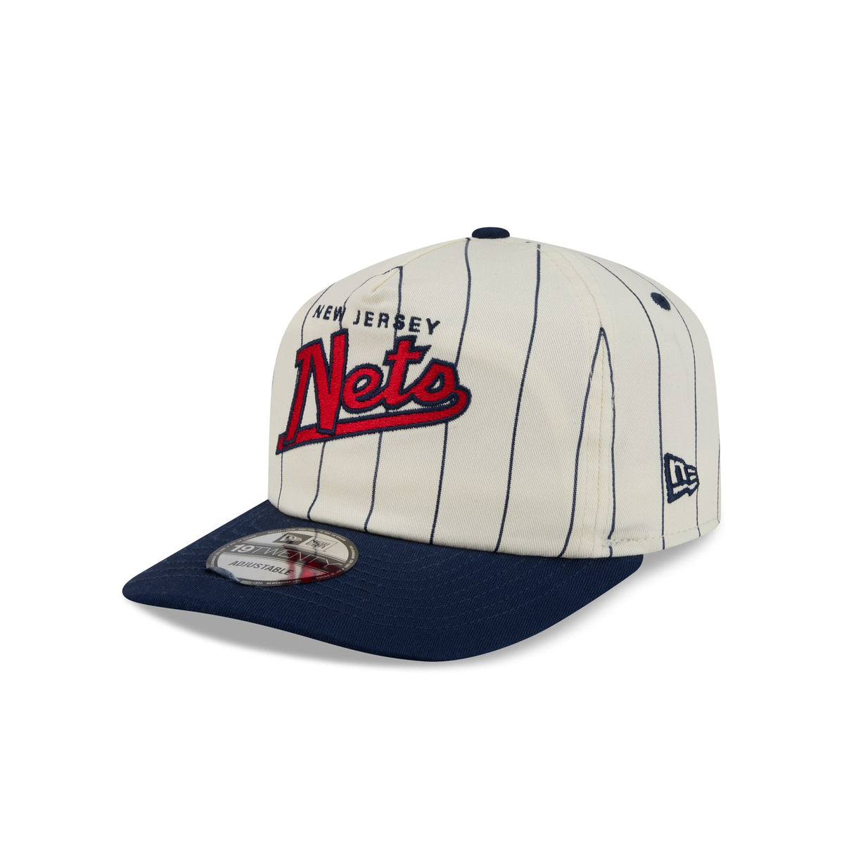 New Jersey Nets Chrome White Pinstripe 19TWENTY Snapback Hat